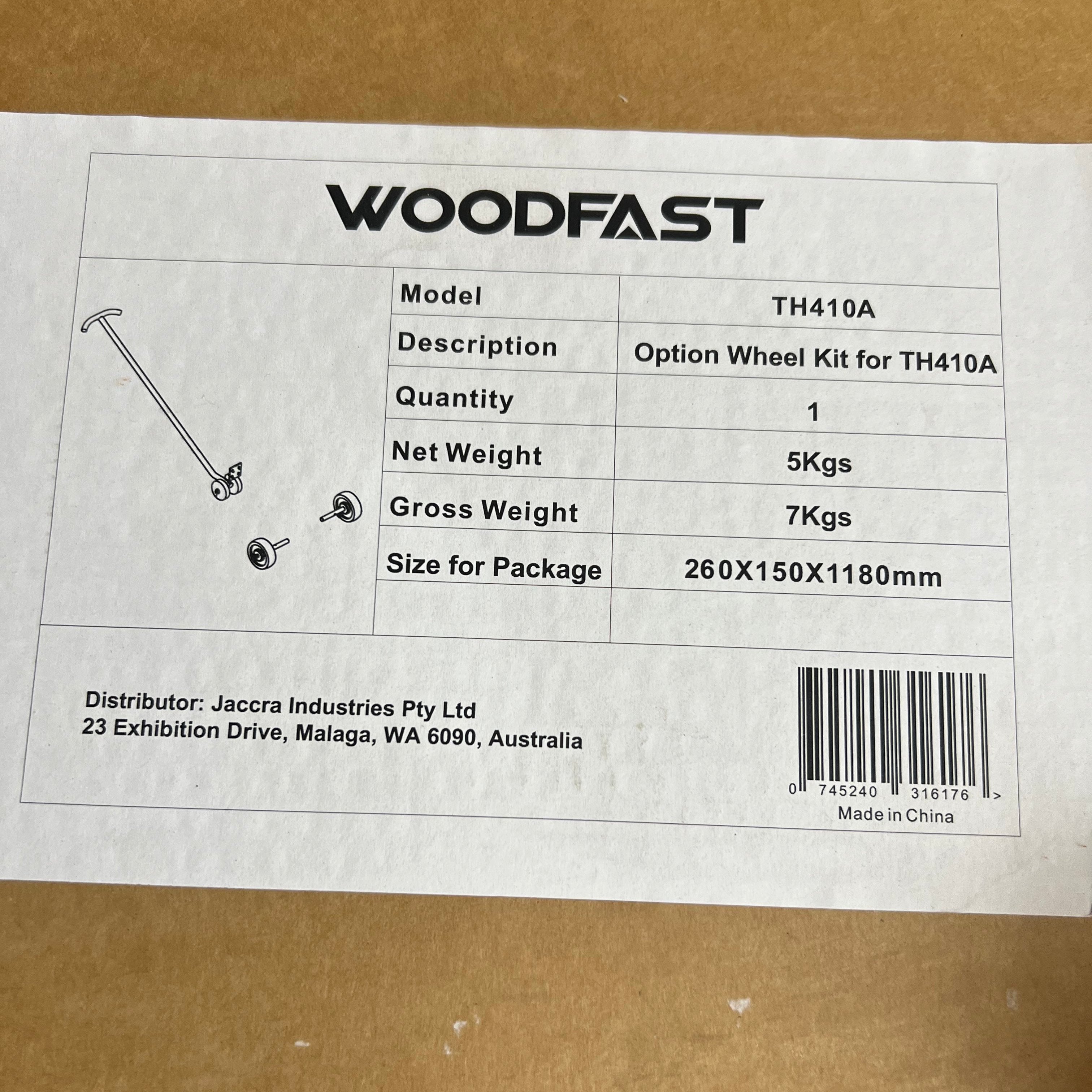 Mobility Wheel Kit with Hand Tow Bar TH410A-MWK suit TH410A Thicknesser by Woodfast